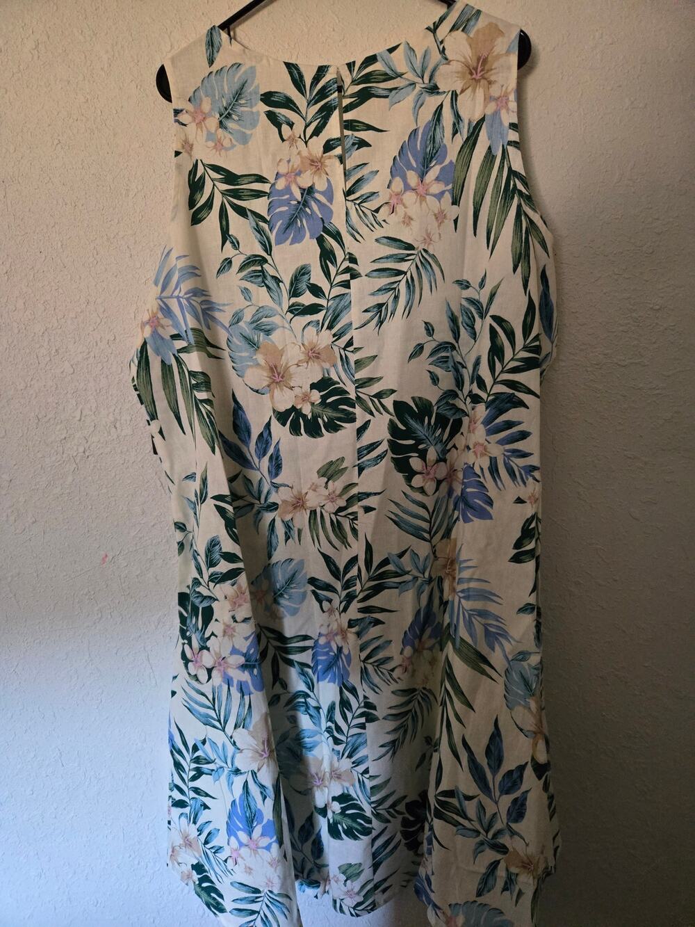 Catherines A-Line Linen Blend High-Low Dress